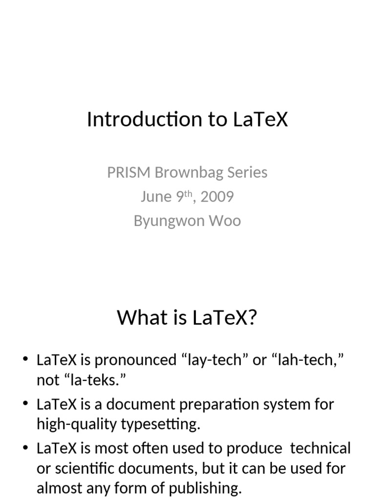 LaTeX Document Preparation Guide | PDF | Computing | Te X