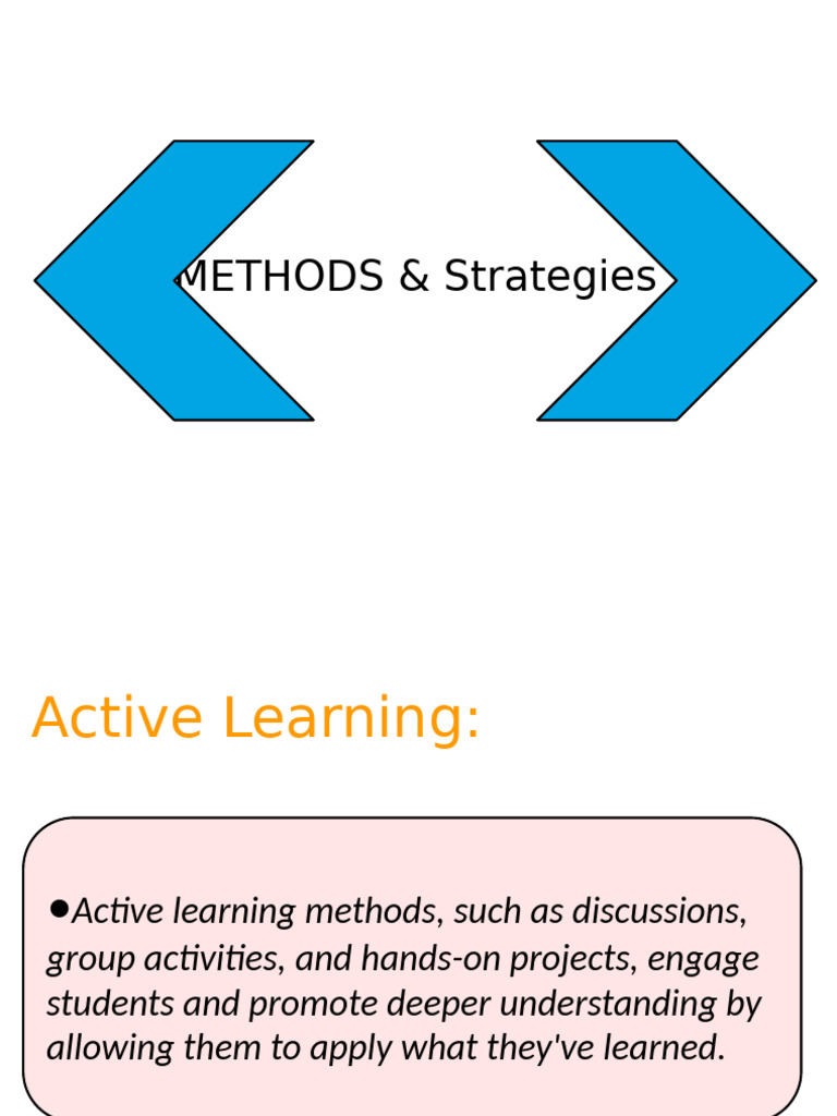 Methods and Strategies | PDF | Differentiated Instruction | Learning