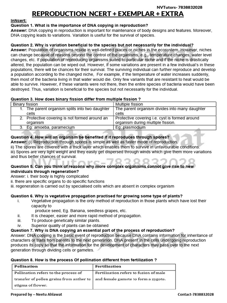 Reproduction Question Bank | PDF | Menstrual Cycle | Fertilisation