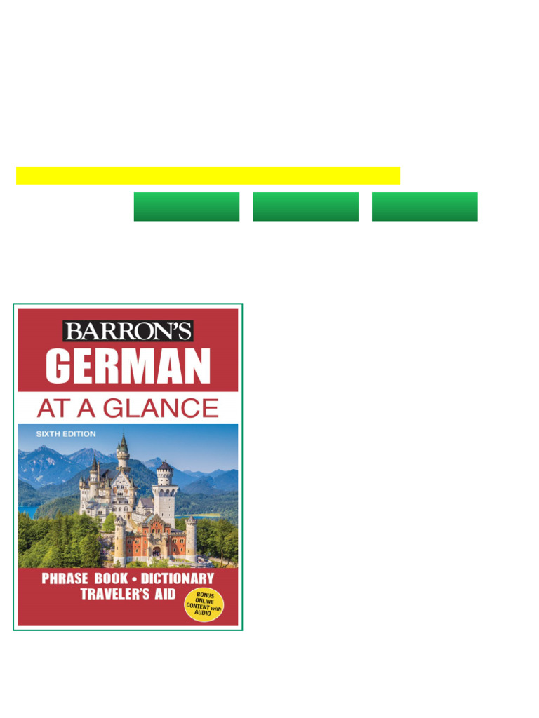(Ebook) German at A Glance: Foreign Language Phrasebook & Dictionary by ...
