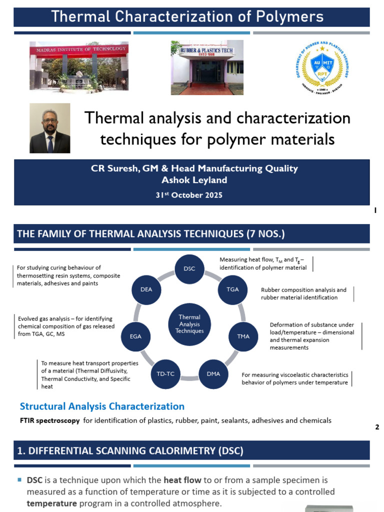 Thermal Analysis Techniques for Polymers | PDF | Differential Scanning ...