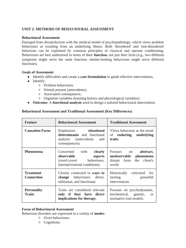 unit 2 extra notes | PDF | Self Report Study | Behavior
