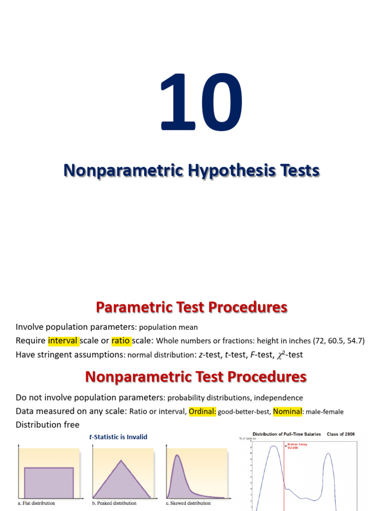 Nonparametric Hypothesis Tests | PDF | Nonparametric Statistics | Mann ...