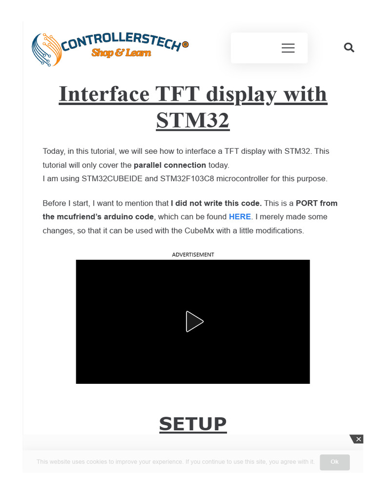 Interfacing TFT Display with STM32 | PDF | Computing | Computer Engineering