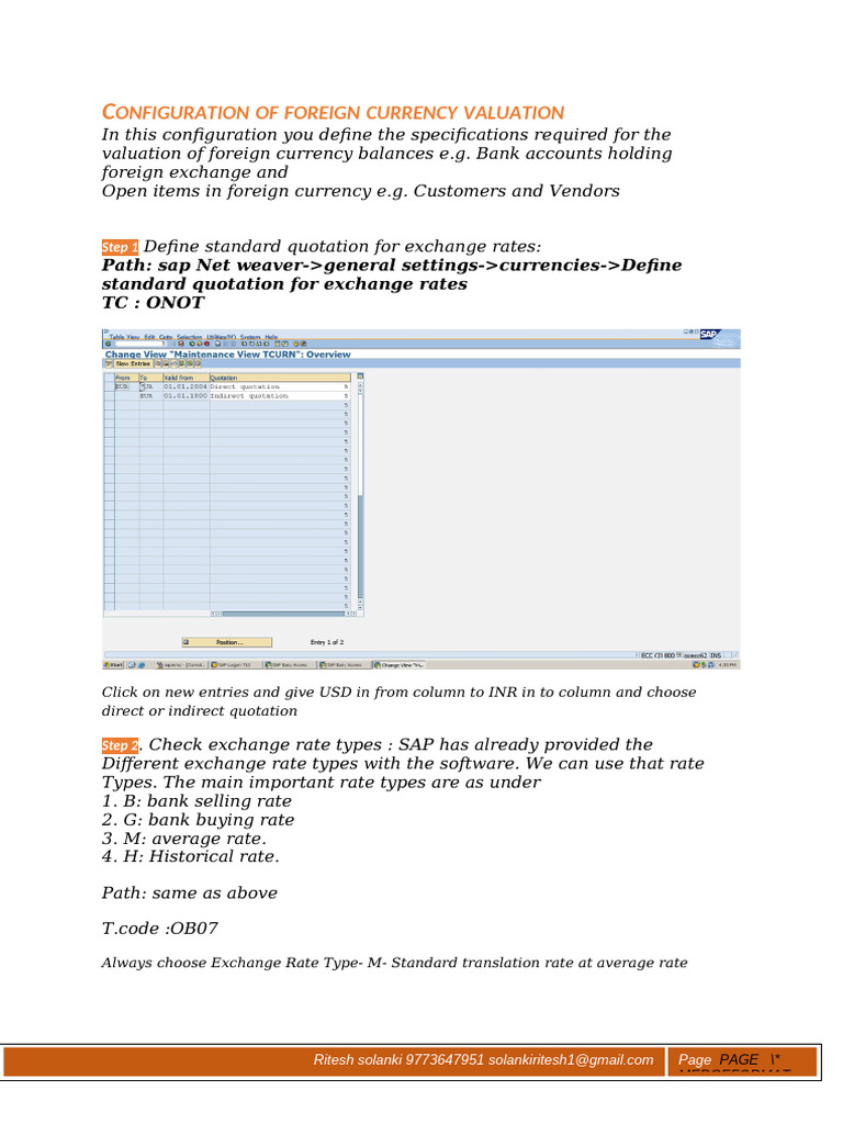 Foreign Exchange Revaluation | PDF | Exchange Rate | Valuation (Finance)