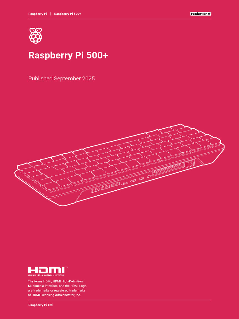 RP 009158 MM 5 Raspberry Pi 500 - Product Brief | PDF | Raspberry Pi ...