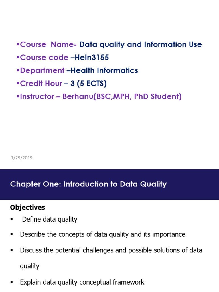 Data Quality in Health Informatics | PDF | Data Quality | Information