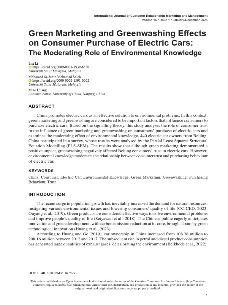 Green Marketing and Greenwashing Effects On Consum | PDF | Marketing ...