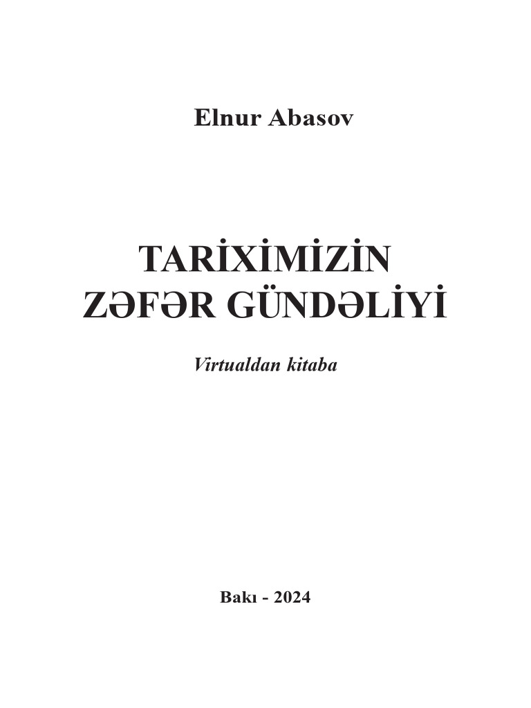 Tariximizin Zefer Gundeliyi Virtualdan Kitaba Meqaleler | PDF