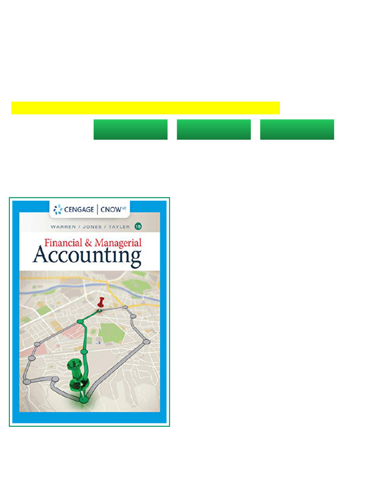 Solution Manual for Financial & Managerial Accounting 15th by Warren ...