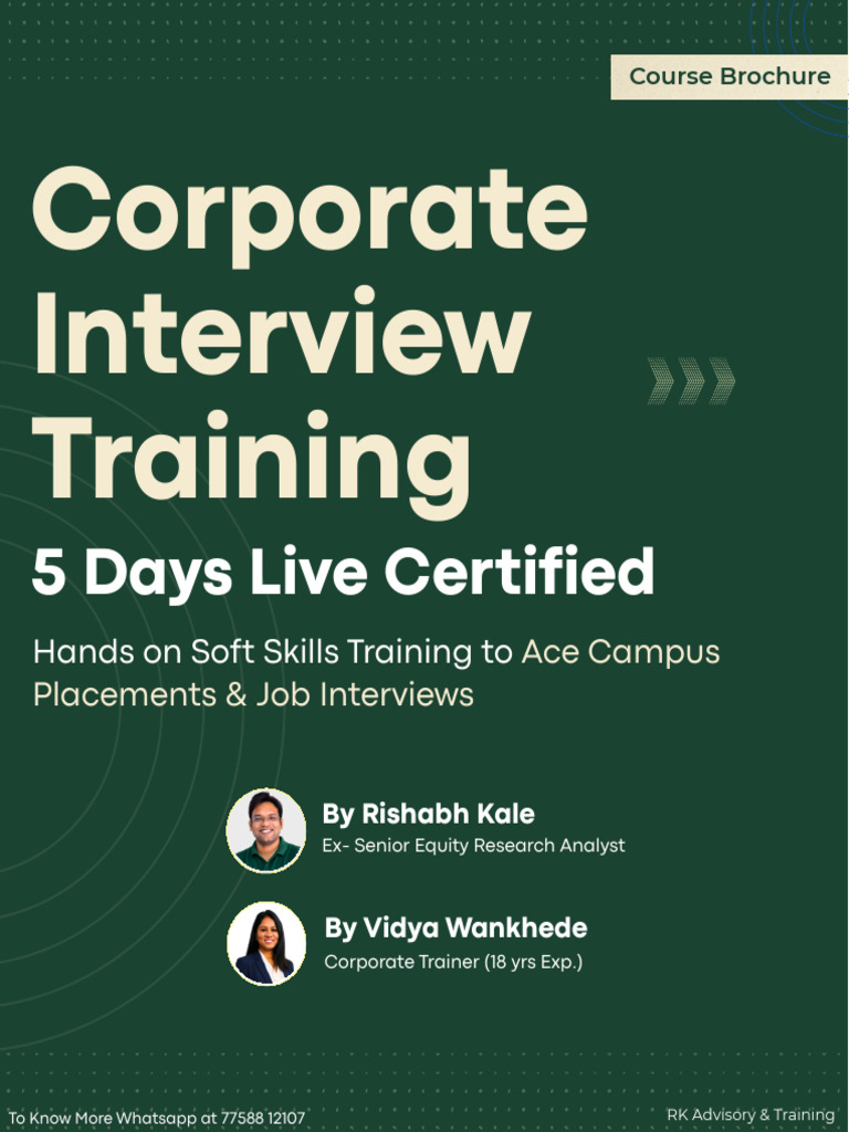 Placement Training 499 RK Advisory | PDF | Business