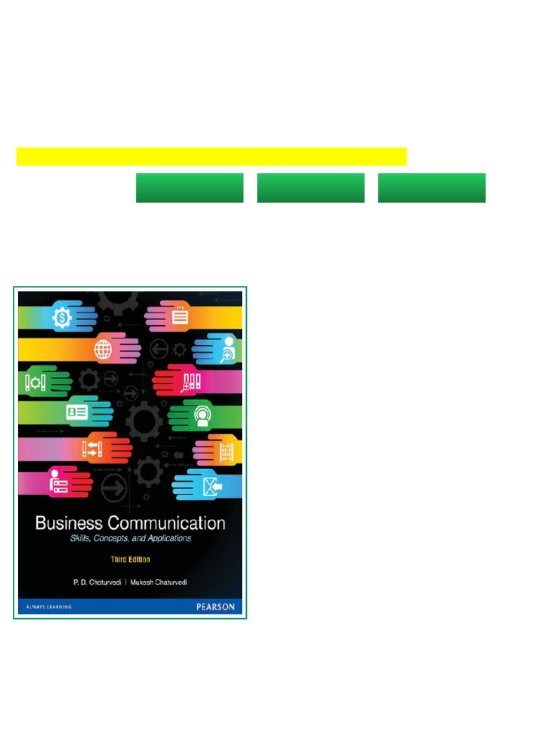 Business Communication Skills Concepts Cases Applications 3rd Edition P ...