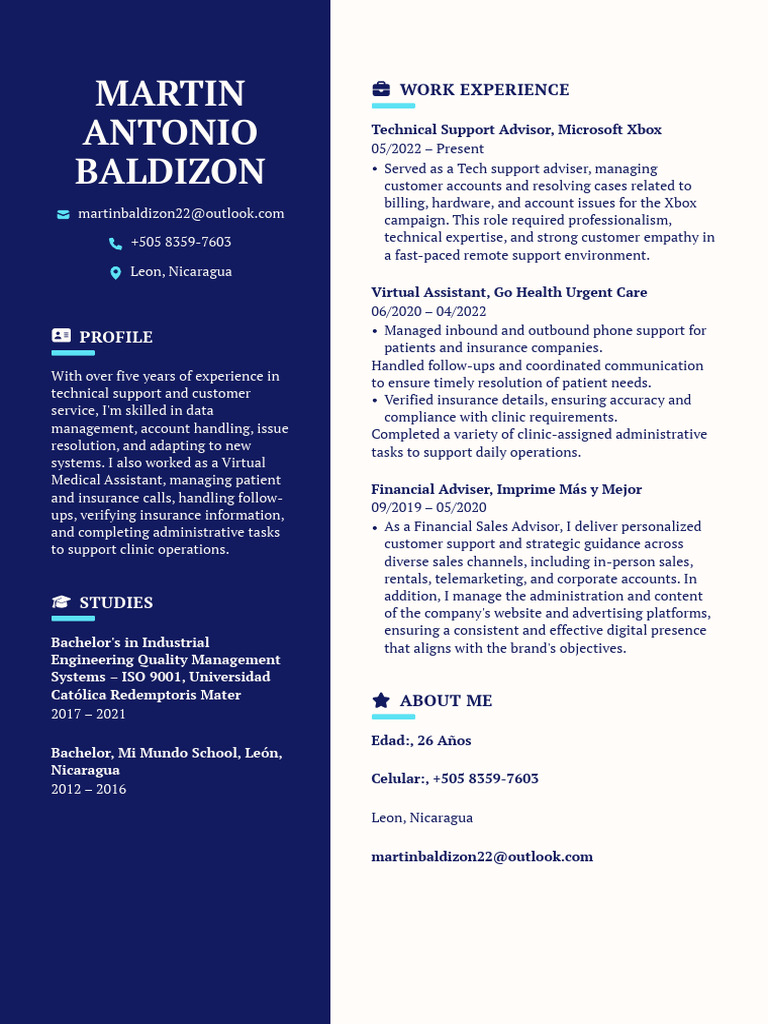 Martin Antonio Baldizon Flowcv Resume 20251119 | PDF | Computing | Business