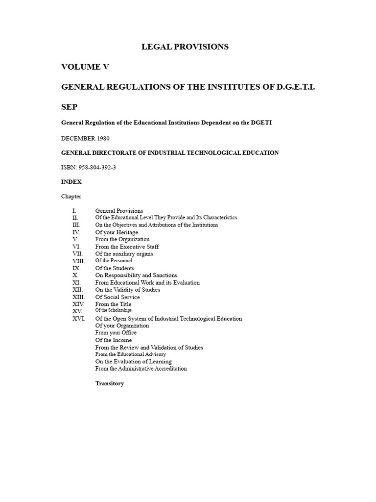 General Regulations DGETI PDF | PDF | Science | Evaluation