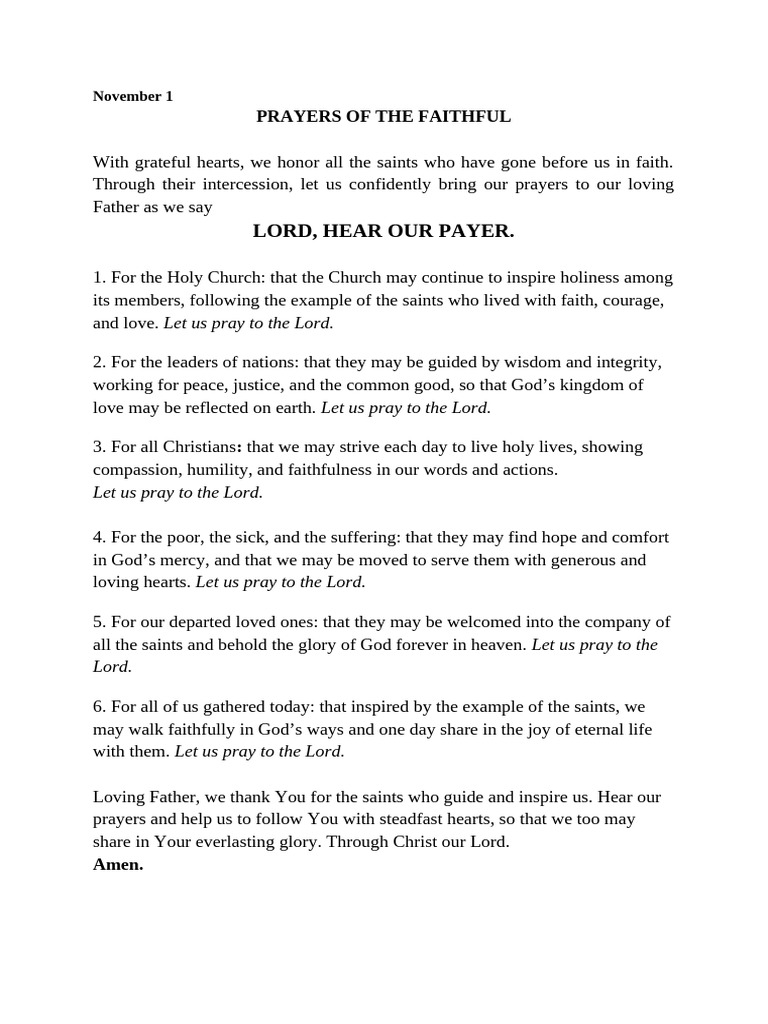 Prayers of The Faithful | PDF