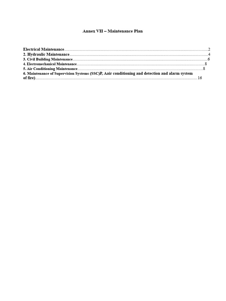 Comprehensive Maintenance Plan Overview | PDF | Relay | Switch