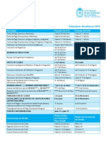 Calendario Academico 2012