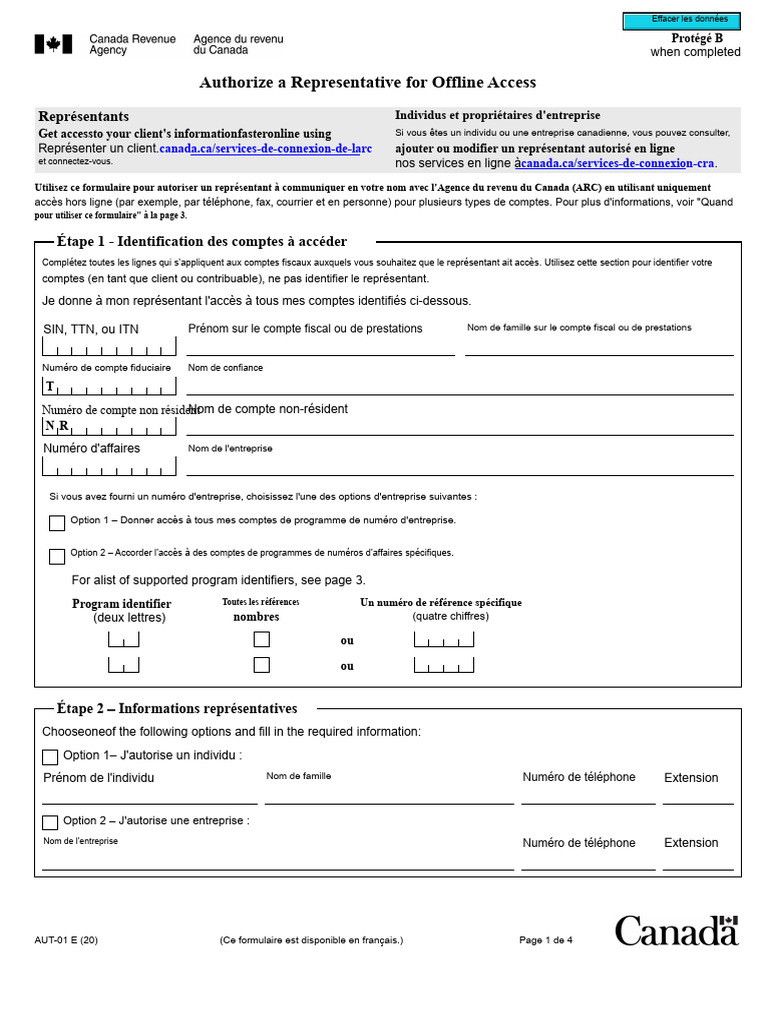 Autorisation de Représentant pour l'ARC | PDF | Fiduciaire | Impôts