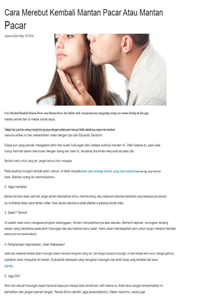 Tips Merebut Kembali Mantan Pacar | PDF
