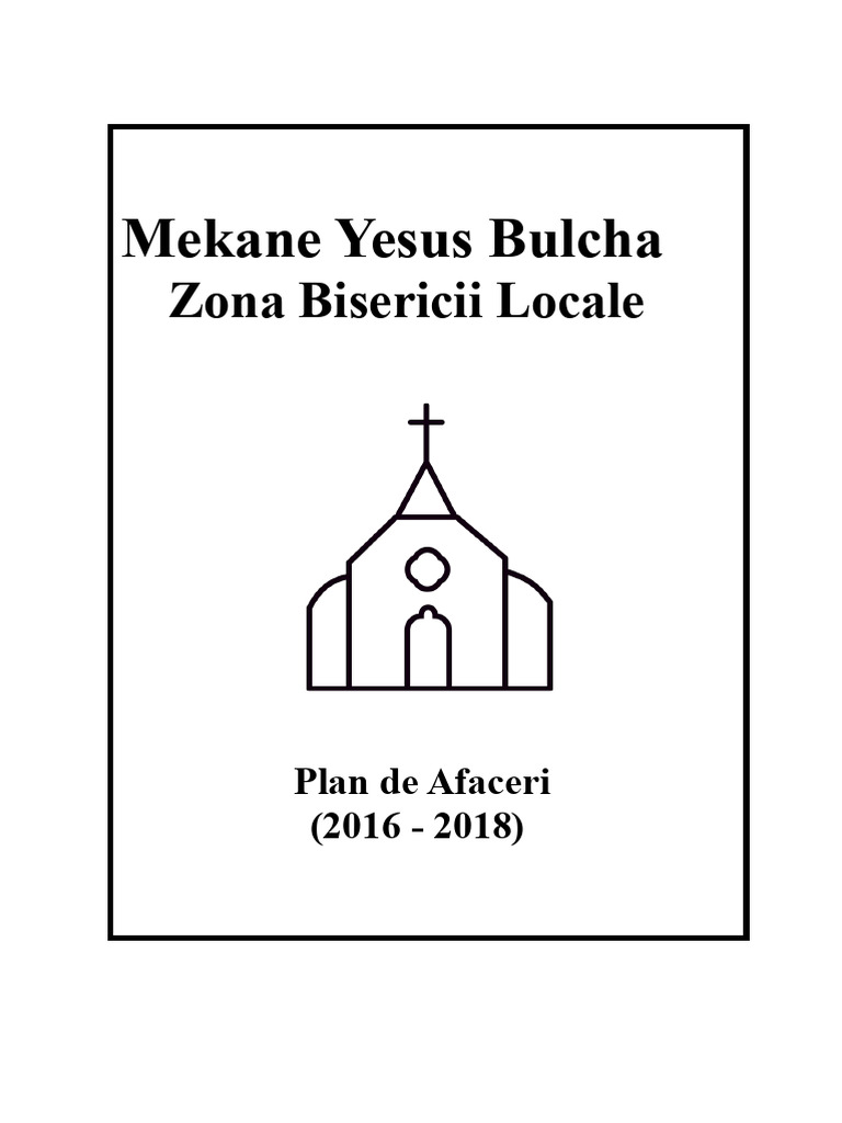 Plan de Afaceri Al Bisericii Locale Mekane Yesus Bulcha Area | PDF