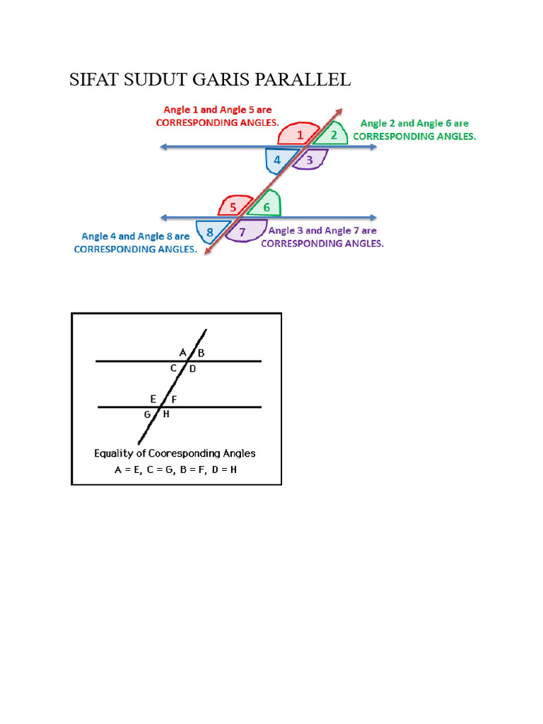 Sifat Sudut Garis Paralel | PDF