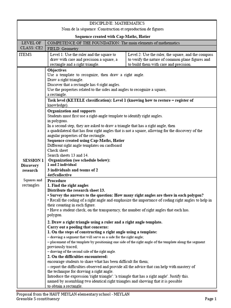 Geometry - Use The Ruler, The Square, and The Compass | PDF | Rectangle ...