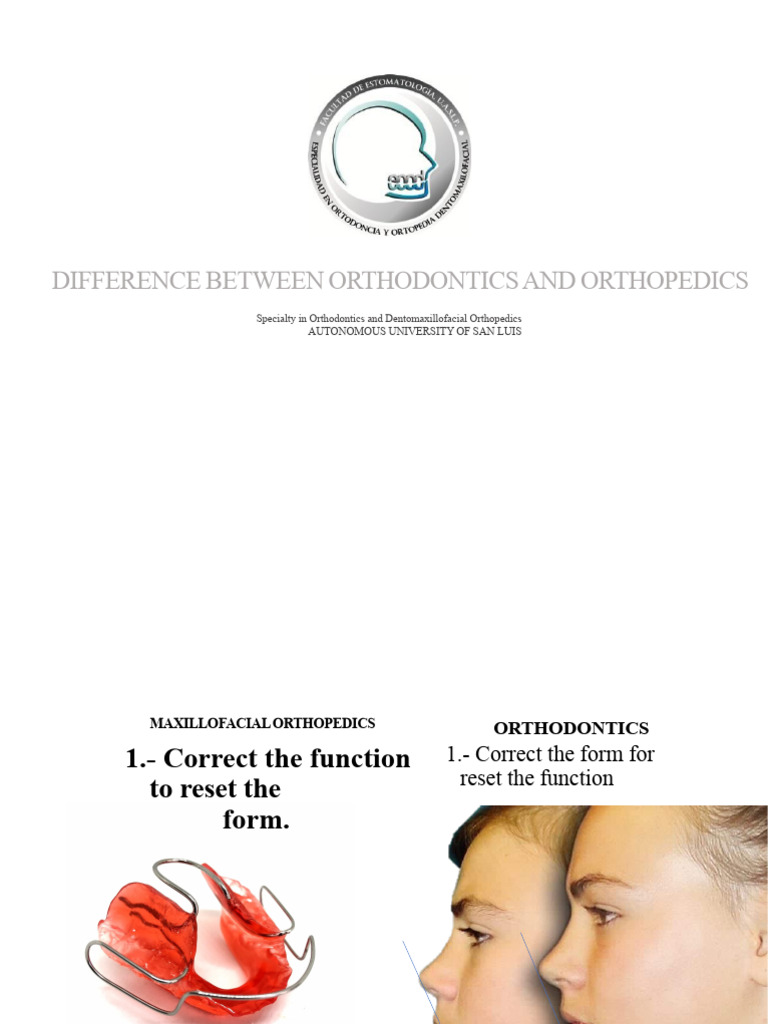 Orthodontics vs. Maxillofacial Orthopedics | PDF | Orthodontics ...