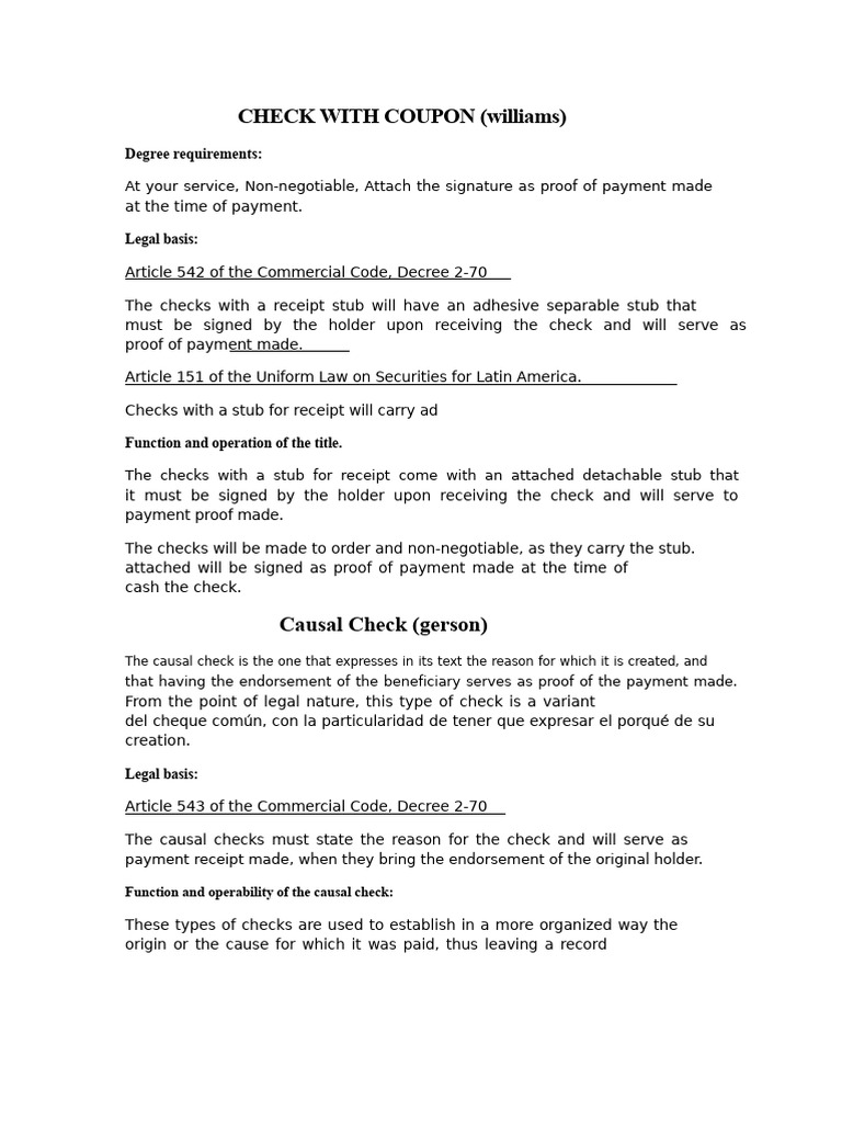 Check With Talon and Cause | PDF | Payments | Receipt