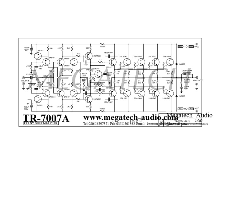 Megatech Audio: Pełny Schemat 2013 | PDF