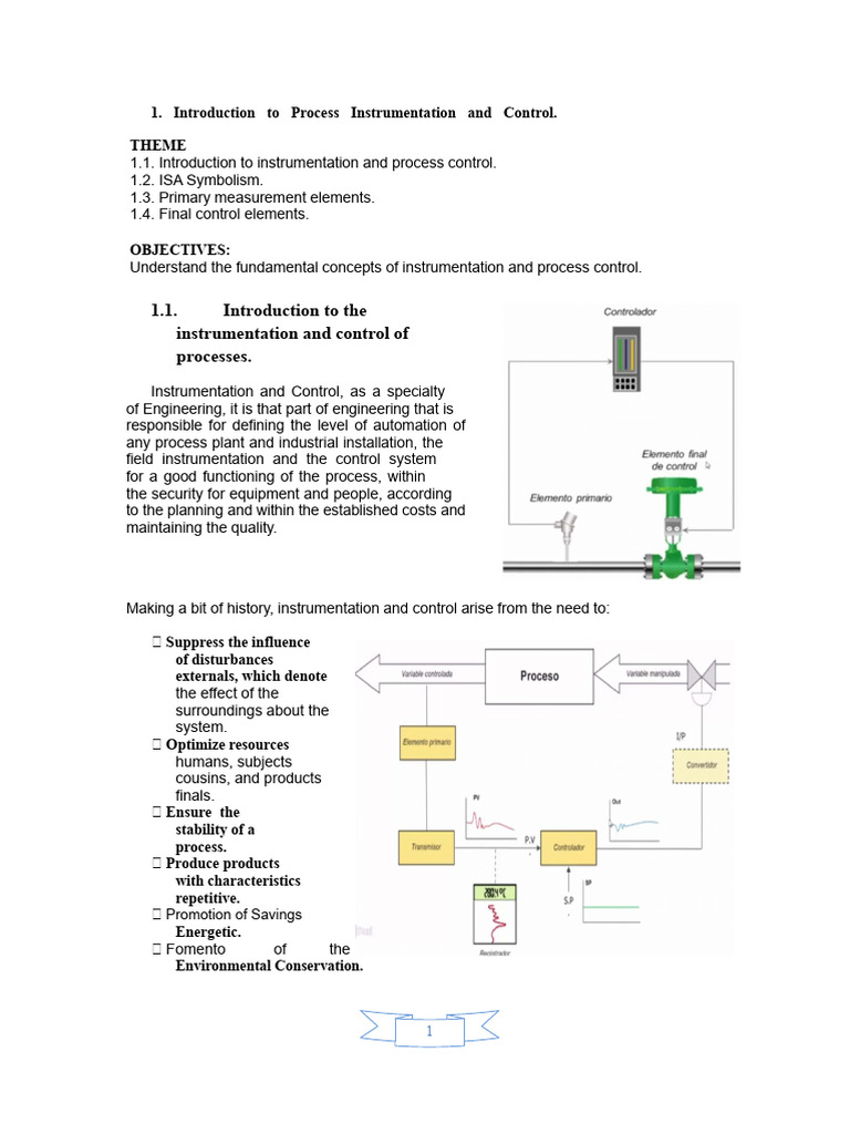 1 Introduction To Process Instrumentation and Control | PDF ...