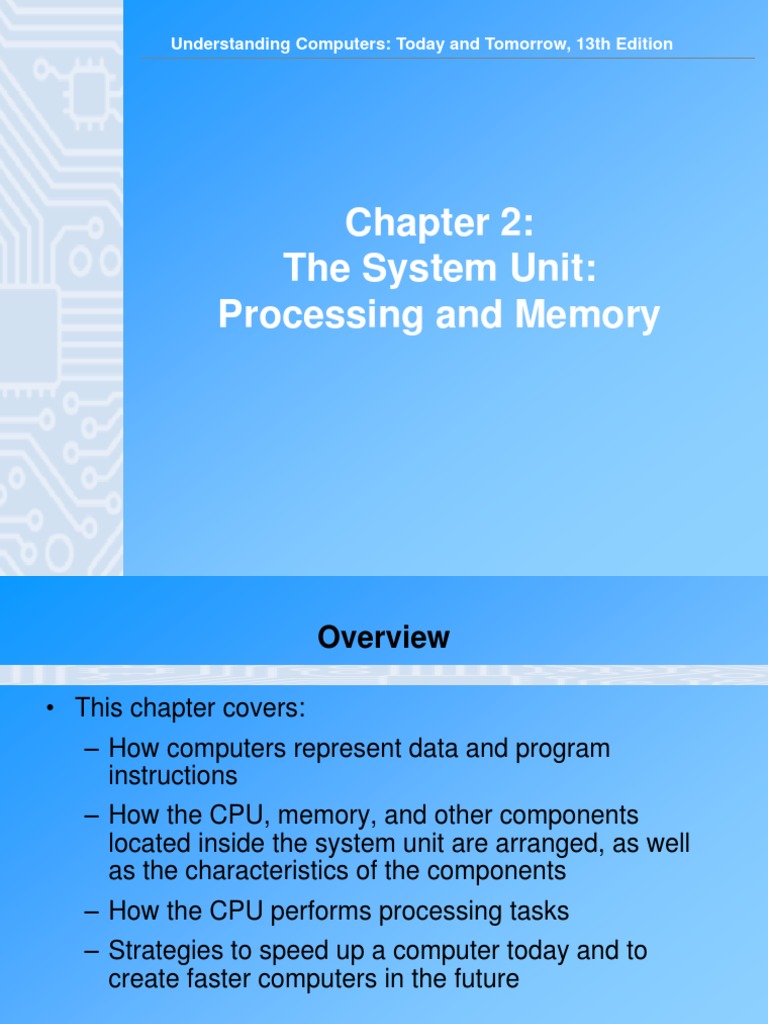The System Unit Processing and Memory Understanding Computers Today