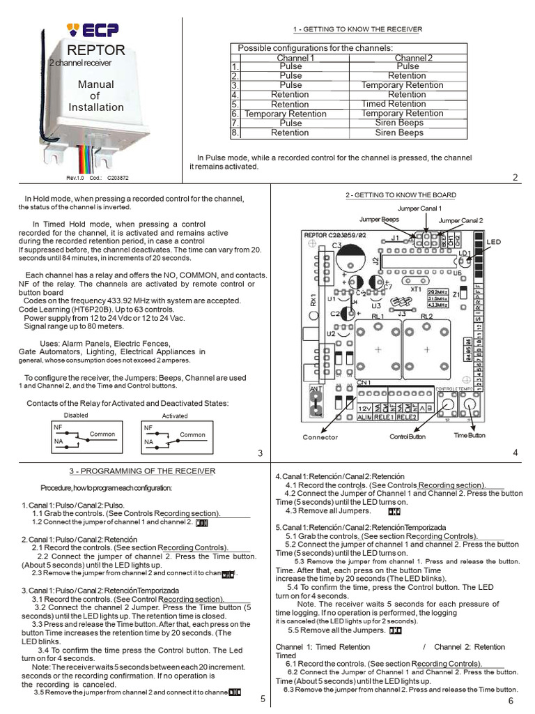 Ecp Receptor | PDF | Relay | Electronics