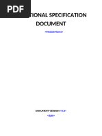 Functional Specifications Document Template | PDF | Specification ...