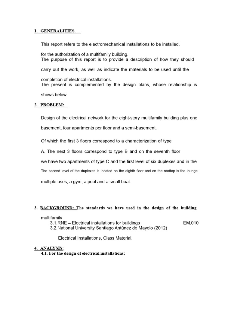 Electrical Design for Multifamily Building | PDF | Home Appliance ...