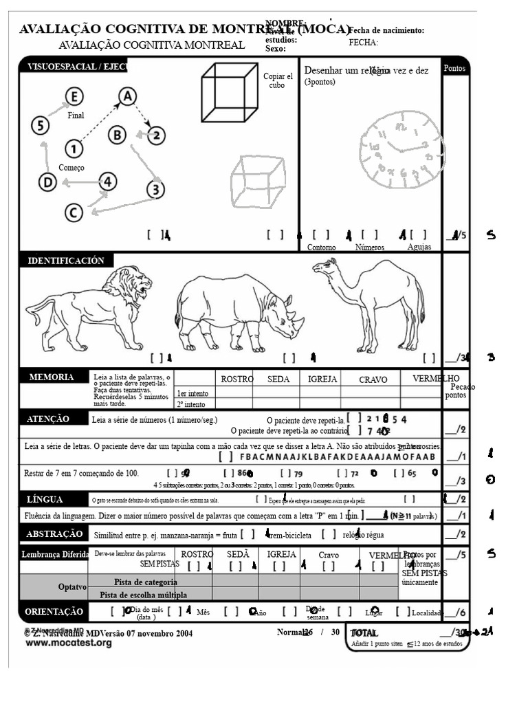 Teste MoCA | PDF