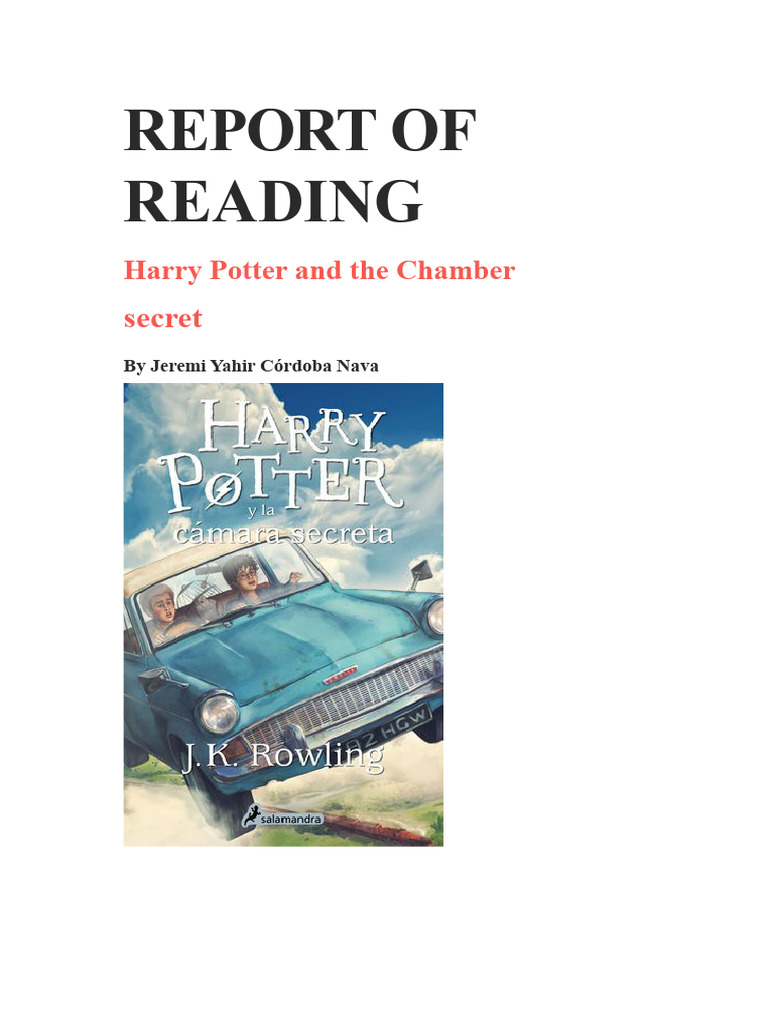 Harry Potter Chamber of Secrets Summary | PDF | Fantasy Novel Series ...