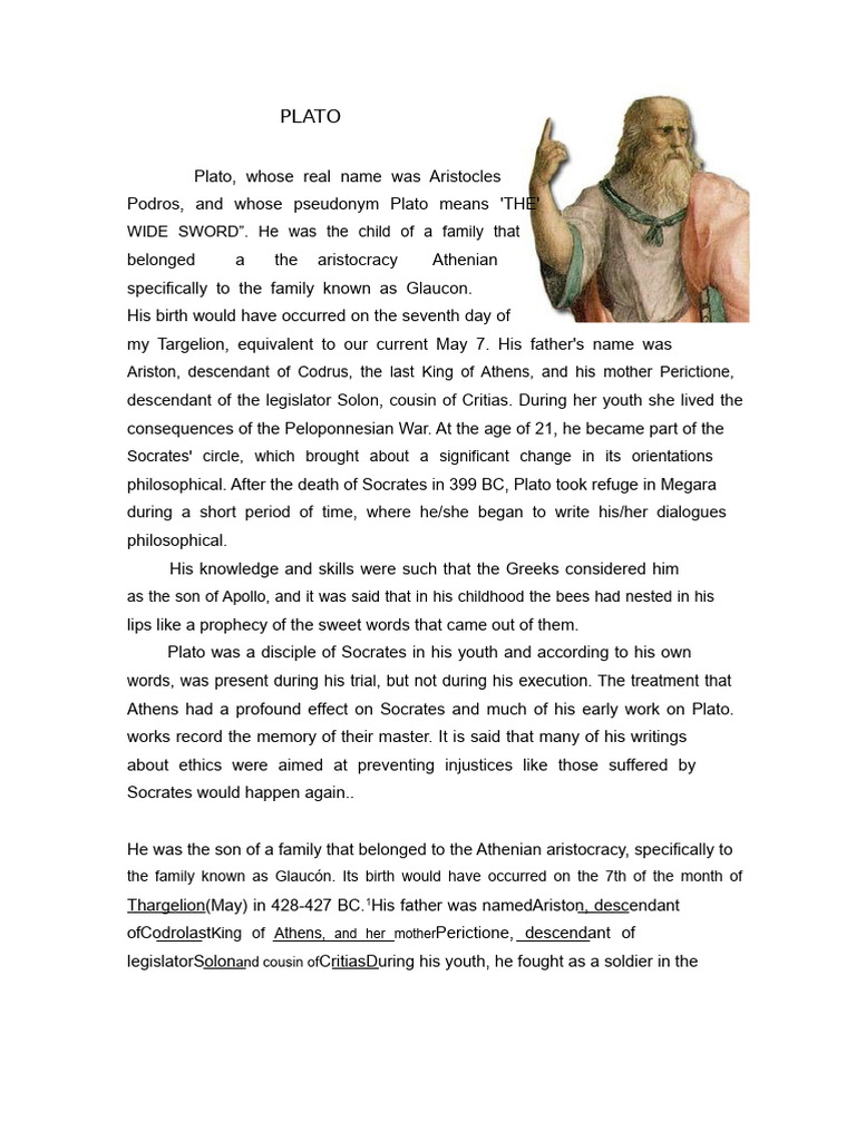 Life and Work of Plato | PDF | Plato | Socrates