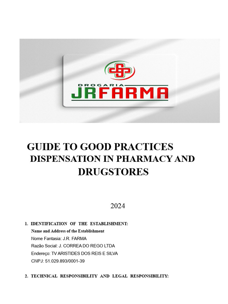 Pharmacy Dispensation Best Practices Guide | PDF | Pharmacy | Medical ...