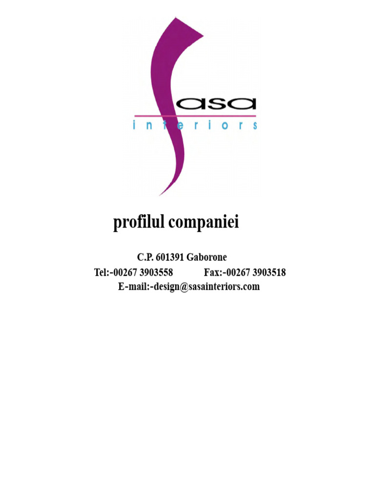 Profilul Companiei de Design Interior | PDF