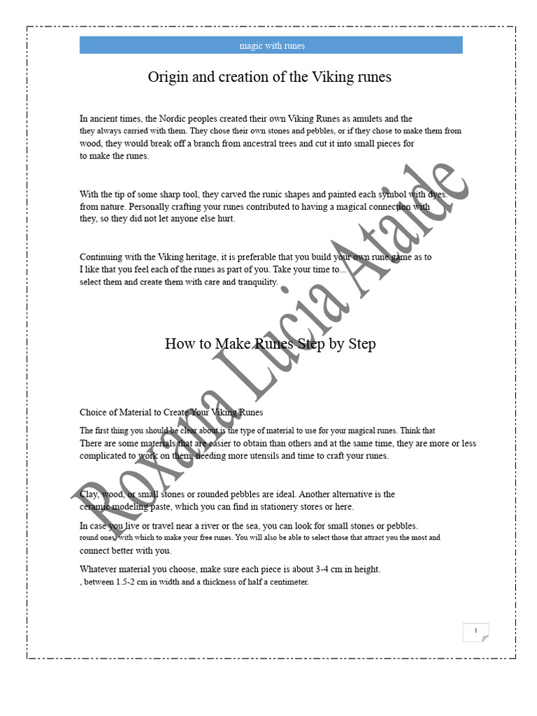 Crafting Viking Runes for Magic | PDF | Runes