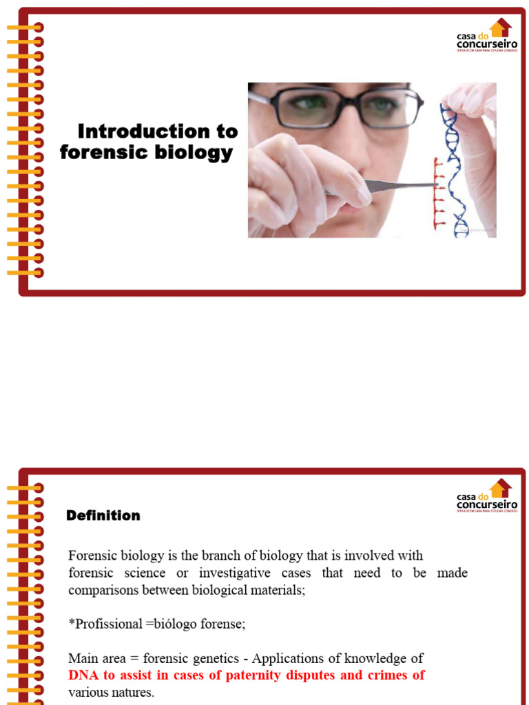 Forensic Biology: Key Disciplines Explained | PDF | Dna Profiling | Blood