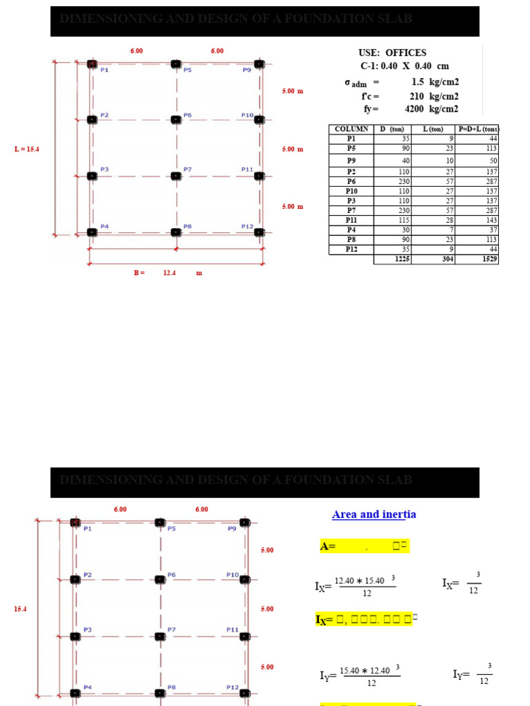 Foundation Slab Design and Analysis | PDF | Civil Engineering ...