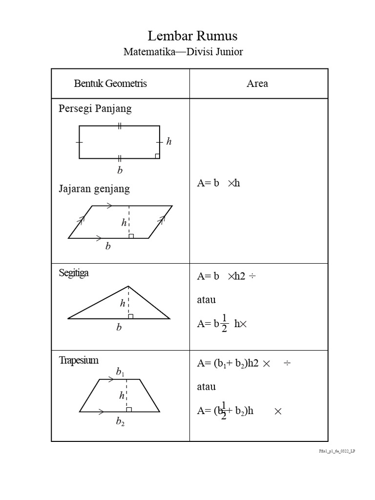 Lembar Formula G6 Cetakan Besar | PDF