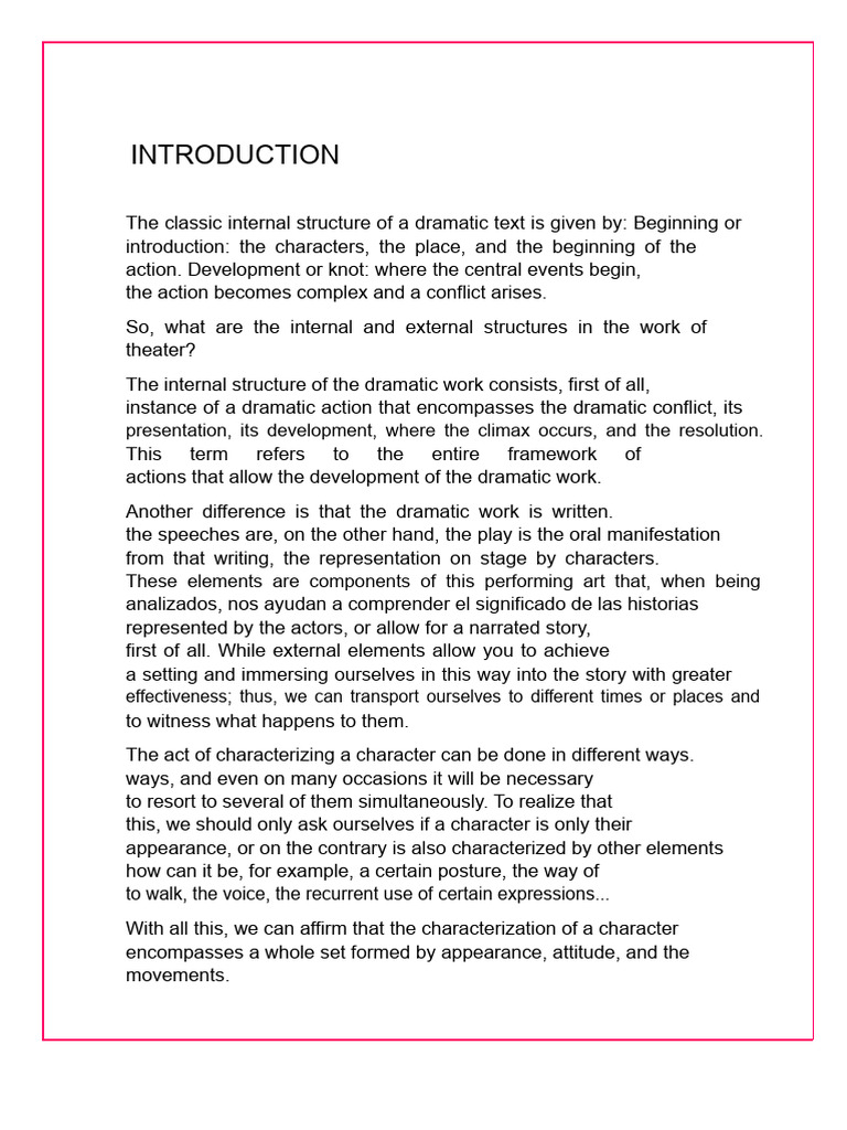 Understanding Dramatic Structure in Theater | PDF | Playwright | Sound