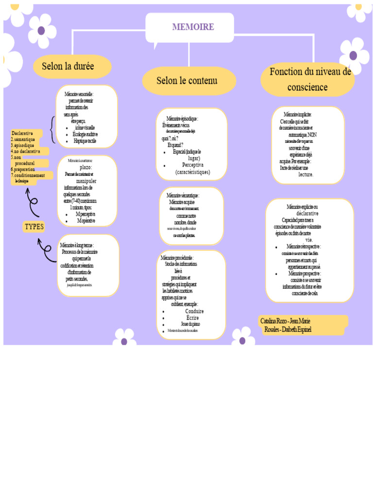 Types de mémoire et leurs fonctions | PDF | Mémoire | Mémoire à long terme