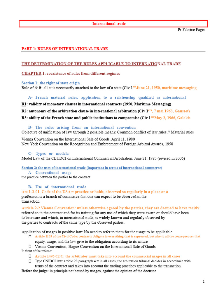 Rules of International Trade Explained | PDF | World Trade Organization ...