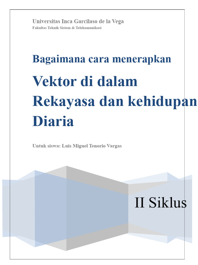 Penerapan Vektor dalam Teknik dan Kehidupan | PDF
