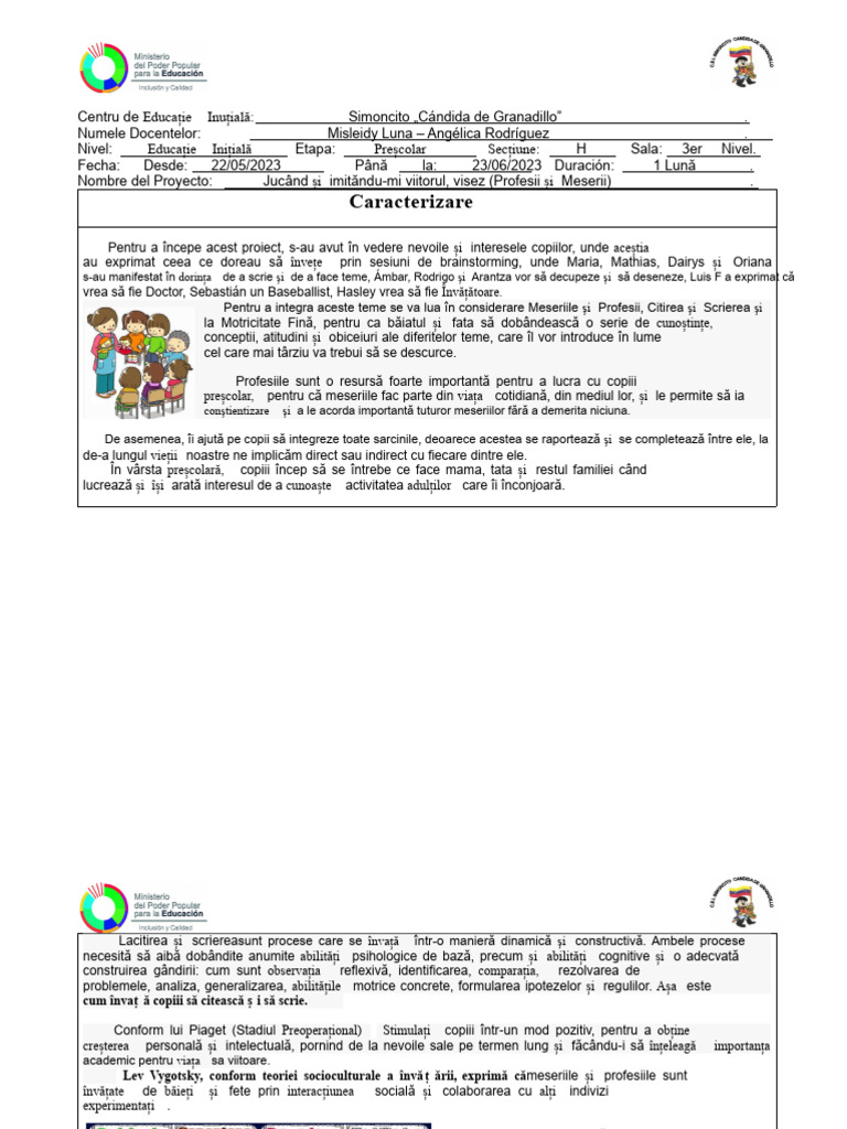 Proiect Profesii Și Meserii | PDF