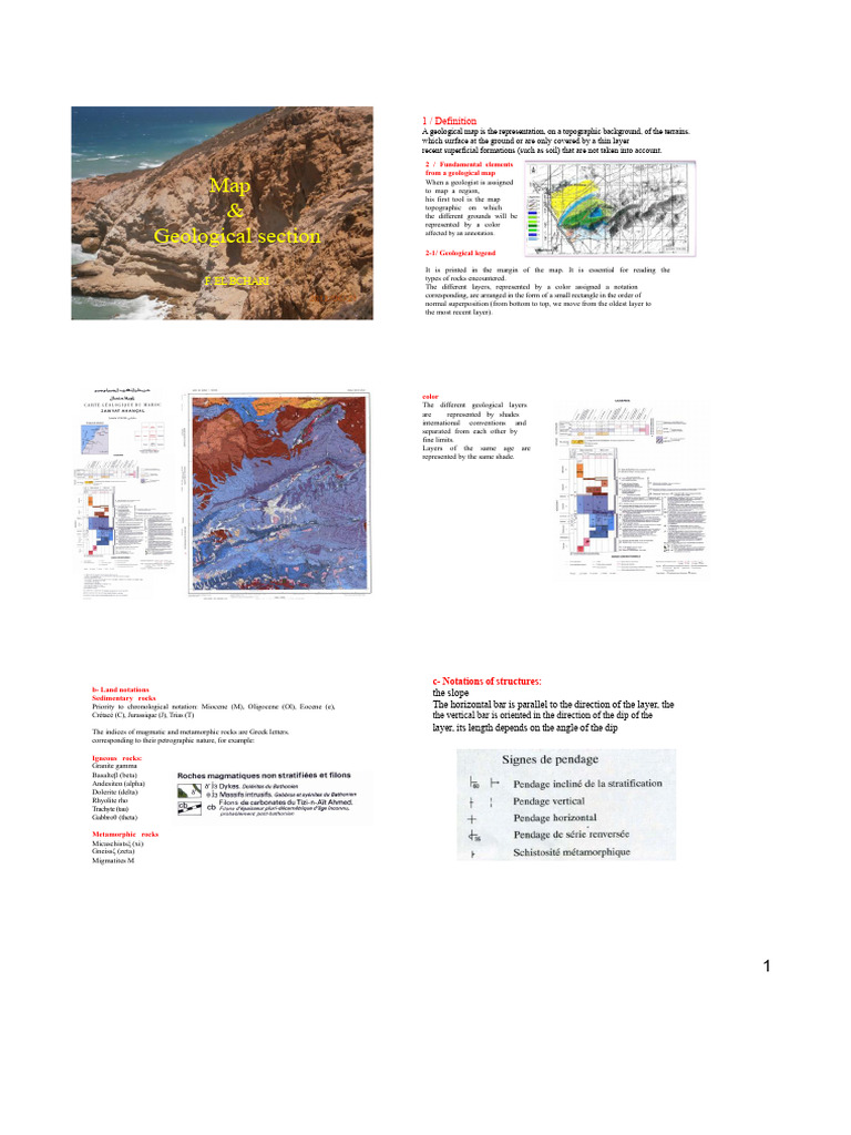 Geological Map & Section | PDF | Fault (Geology) | Geology