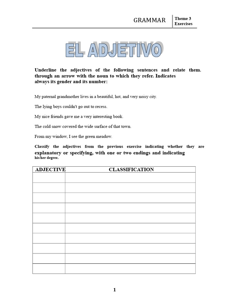 ADJECTIVES | PDF